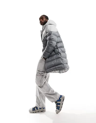 Nike Club long length puffer coat in grey