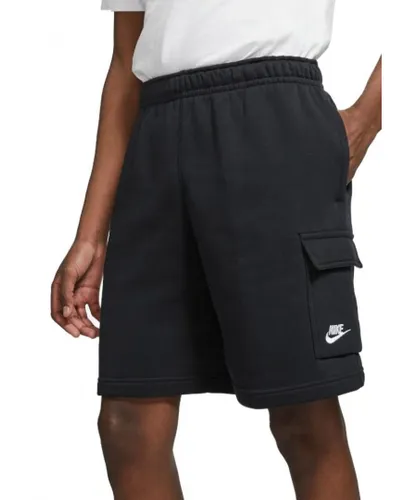 Nike Club Mens Cargo Shorts in Black Fleece