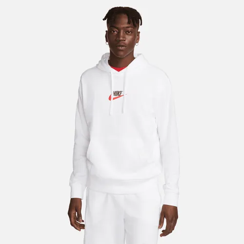 Nike Club Men's French Terry Pullover Hoodie - White - Cotton