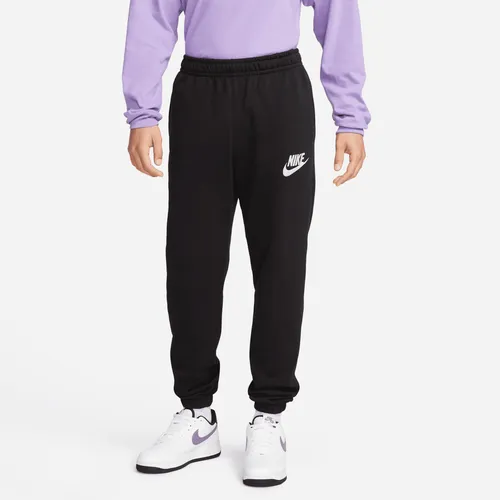 Nike Club Men's French Terry Tracksuit Bottoms - Black - Cotton