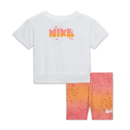 Nike Coral Reef Tee and Shorts Set Baby 2-piece Dri-FIT Set - Pink - Polyester