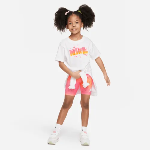 Nike Coral Reef Tee and Shorts Set Younger Kids' 2-piece Dri-FIT Set - Pink - Polyester