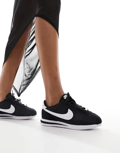 Nike Cortez nylon unisex trainers in black and white
