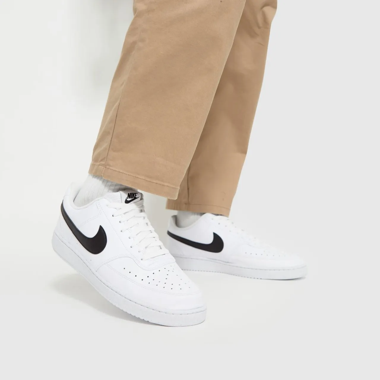 Nike Court Vision Low Better Trainers In White & Black