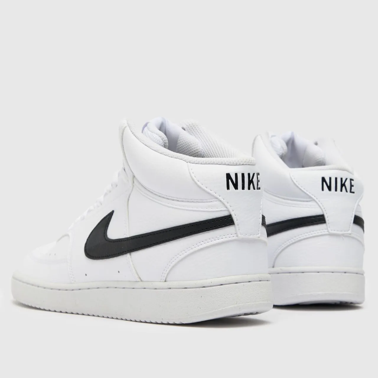 Nike Court Vision Mid Next Nature Trainers In White & Black