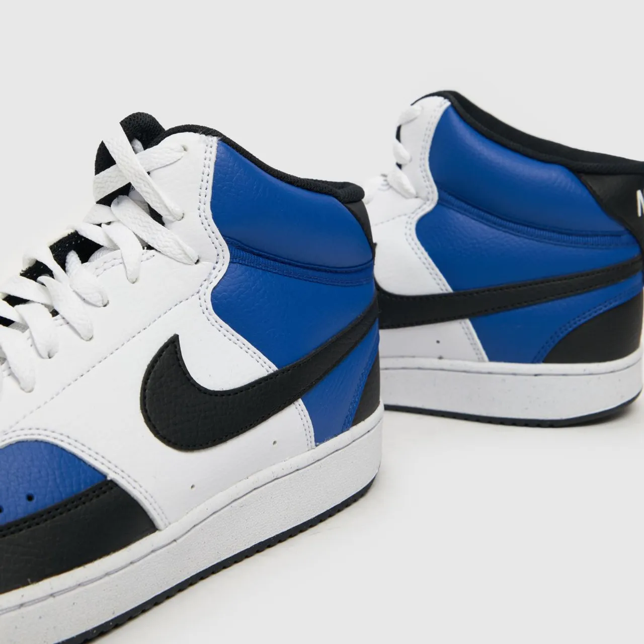 Nike Court Vision Mid Trainers In Black And Blue
