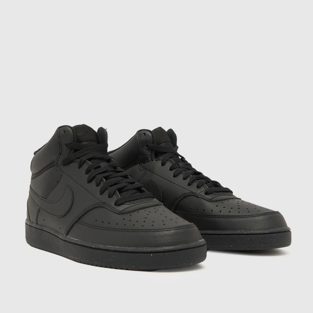 Nike Court Vision Mid Trainers In Black