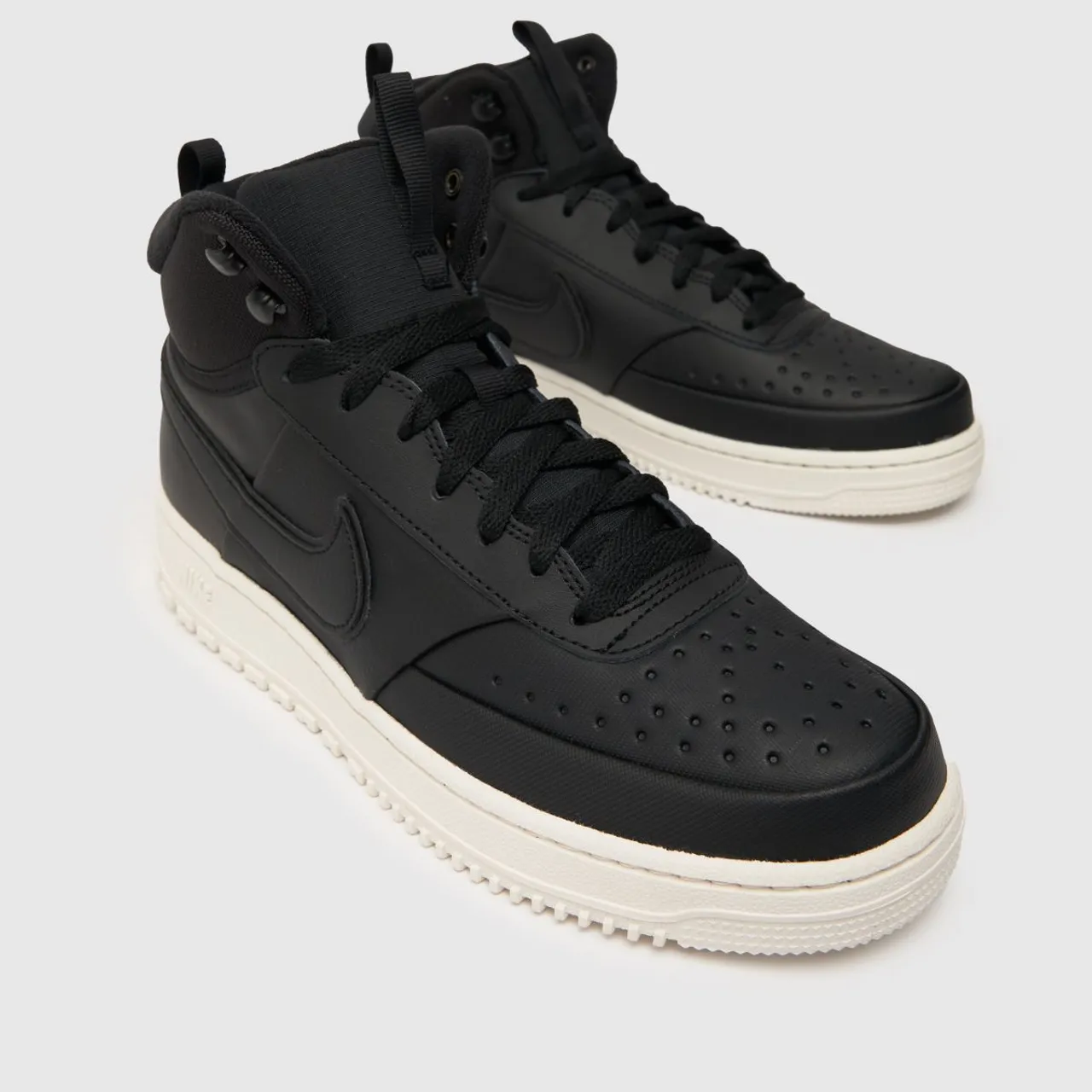 Nike Court Vision Mid Winter Trainers In Black & White