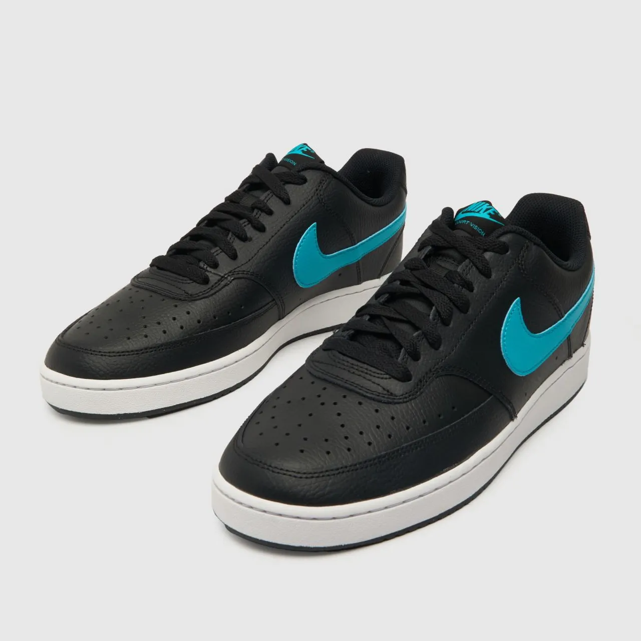 Nike Court Vision Trainers In Black And Blue