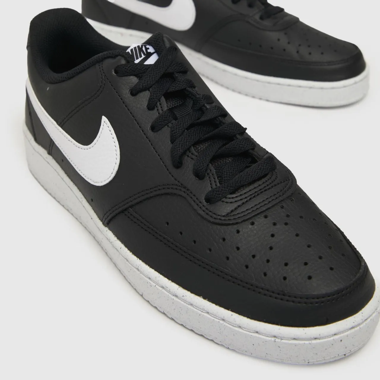 Nike Court Vision Trainers In Black & White