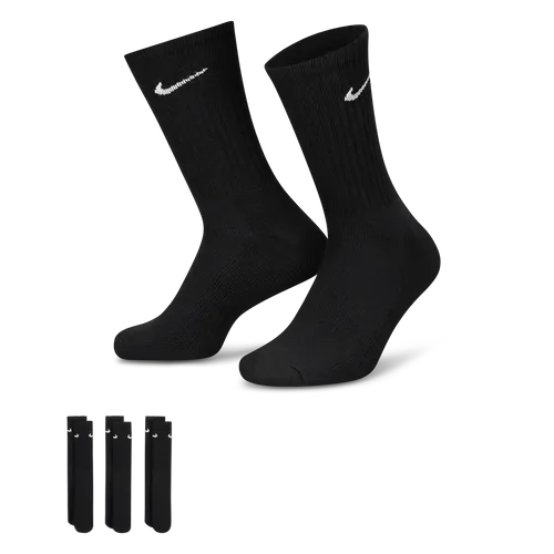 Nike Cushioned Training Crew Socks (3 Pairs) - Black - Polyester