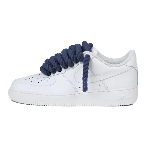 Nike , Custom Navy Rope Laces for Air Force 1 Low ,White male, Sizes: 11 UK, 10 1/2 UK, 10 UK, 8 UK, 4 1/2 UK, 12 UK, 4 UK, 3 1/2 UK, 11 1/2 UK, 7 UK