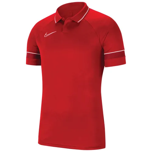 Nike CW6104-657 Academy 21 Polo Polo Shirt Men's RED/White M
