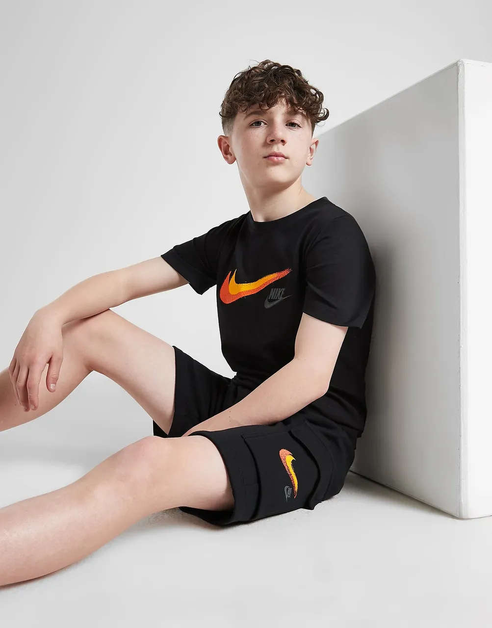 Nike Double Swoosh T-Shirt Junior - Black