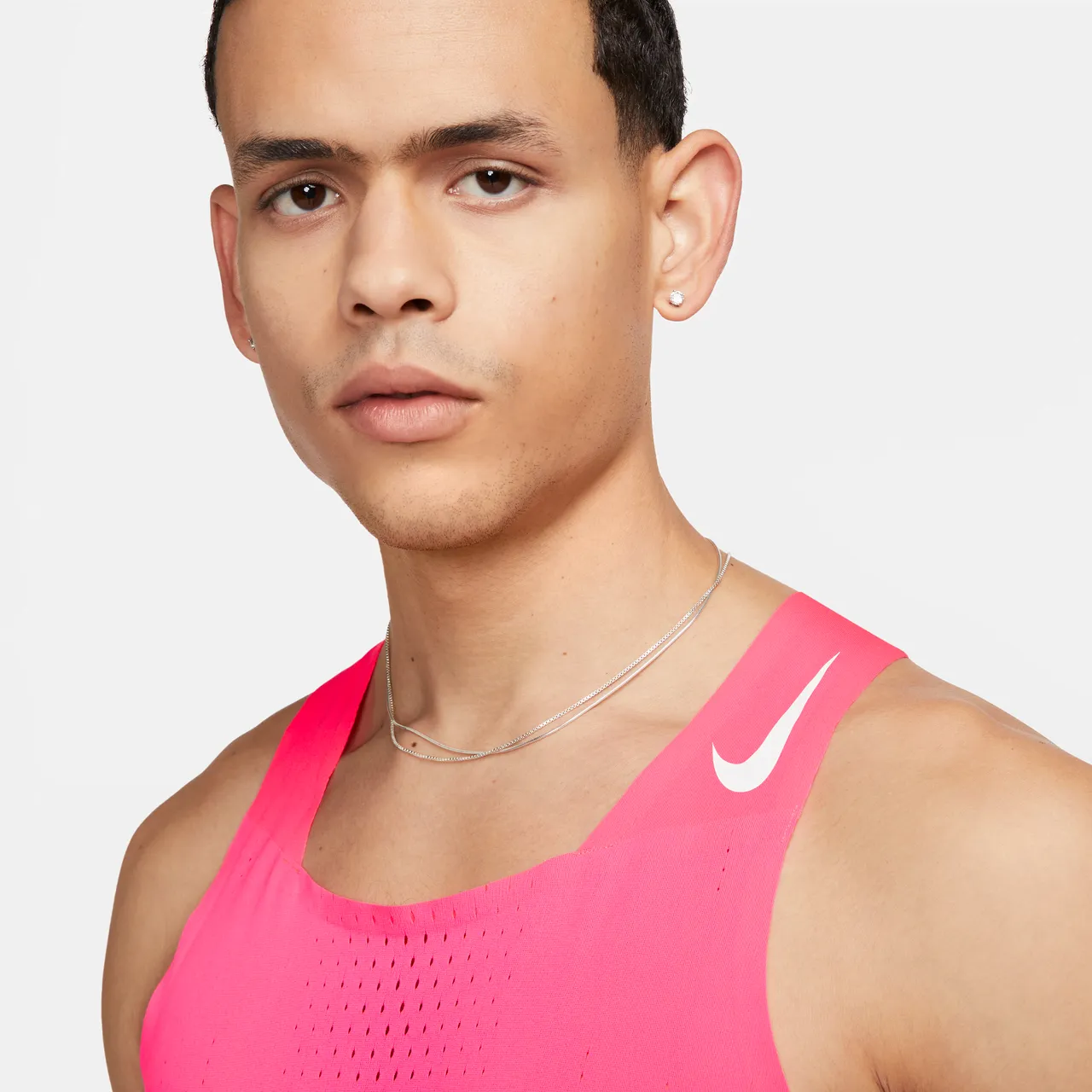 Nike Dri-FIT ADV AeroSwift Men's Racing Vest - Pink - Polyester