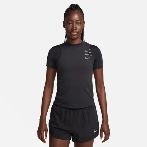 Nike Dri-FIT ADV Running Division Women's Short-Sleeve Running Top - Black - Polyester