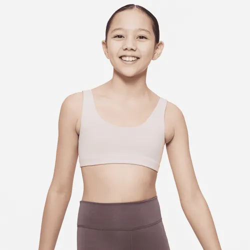 Nike Dri-FIT Alate All U Older Kids' (Girls') Sports Bra - Brown