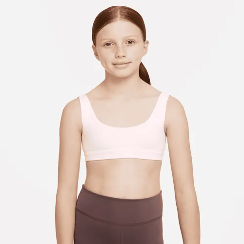 Nike Dri-FIT Alate All U Older Kids' (Girls') Sports Bra - Pink