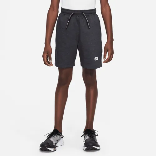 Nike Dri-FIT Athletics Older Kids' (Boys') Fleece Training Shorts - Black - Polyester