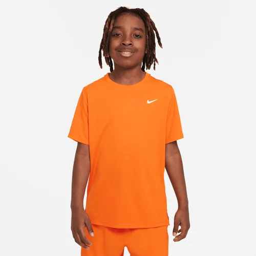 Nike Dri-FIT Challenger Older Kids' (Boys') Training Shorts - Orange - Polyester