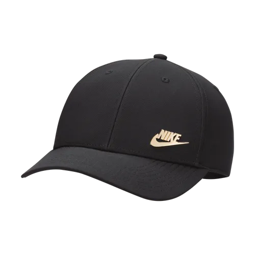 Nike Dri-FIT Club Structured Metal Logo Cap - Black - Polyester