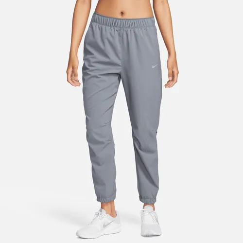Nike Dri-FIT Fast Women's Mid-Rise 7/8 Warm-Up Running Trousers - Grey - Polyester