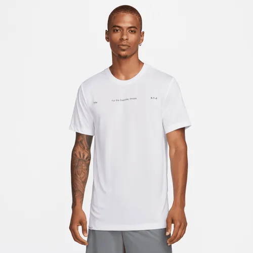 Nike Dri-FIT Men's Fitness T-Shirt - White - Polyester