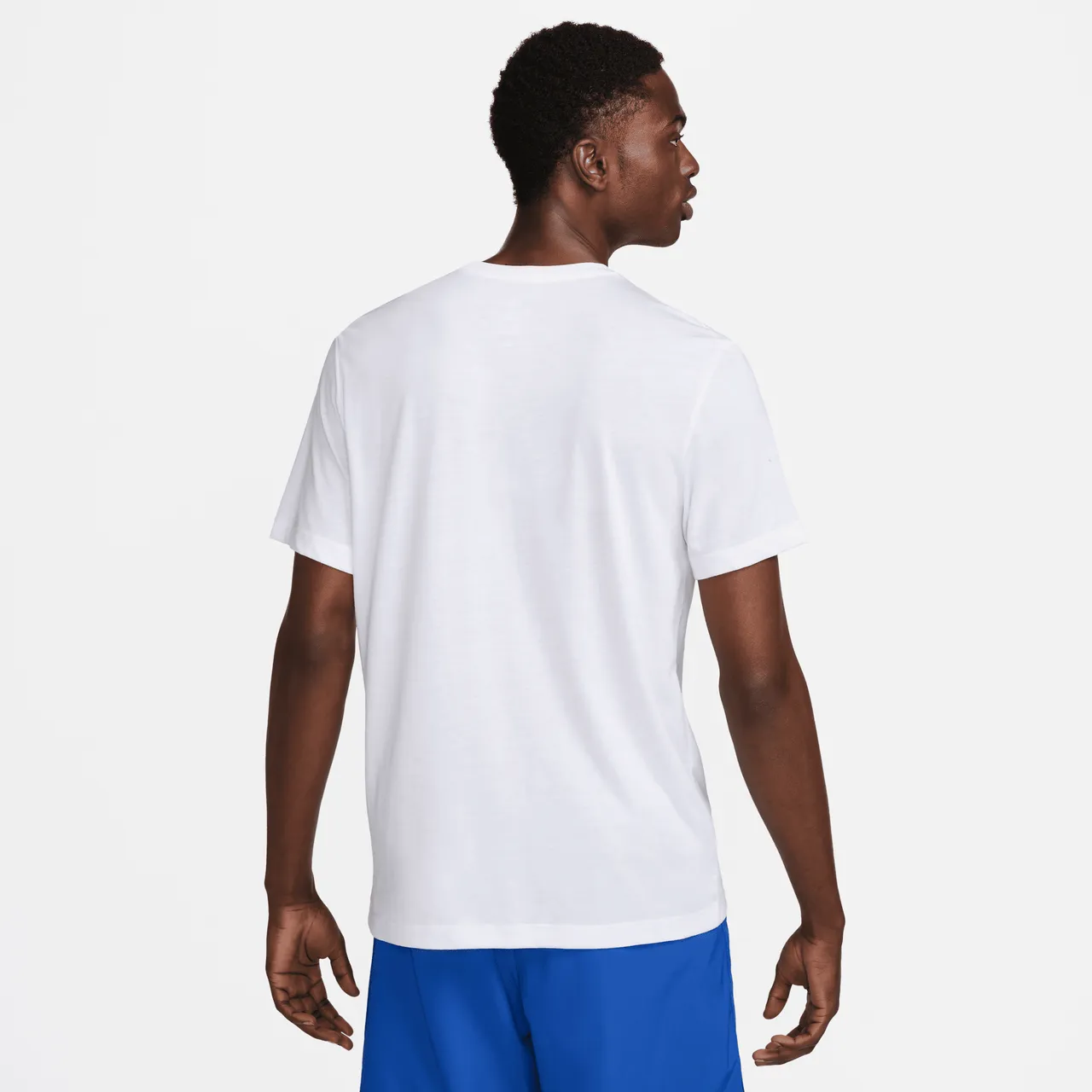 Nike Dri-FIT Men's Fitness T-Shirt - White - Polyester