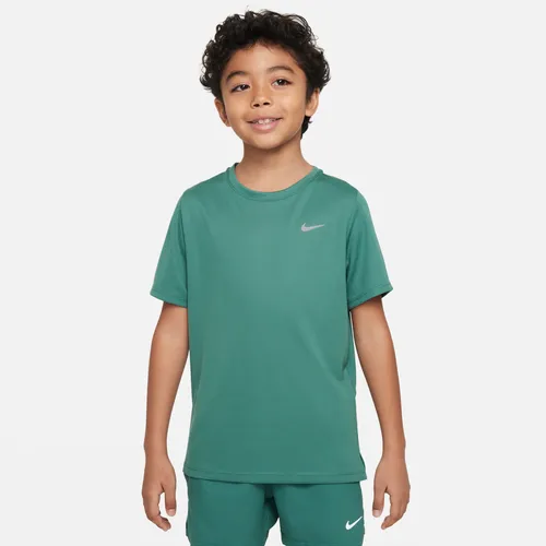 Nike Dri-FIT Miler Older Kids' (Boys') Short-Sleeve Training Top - Green - Polyester