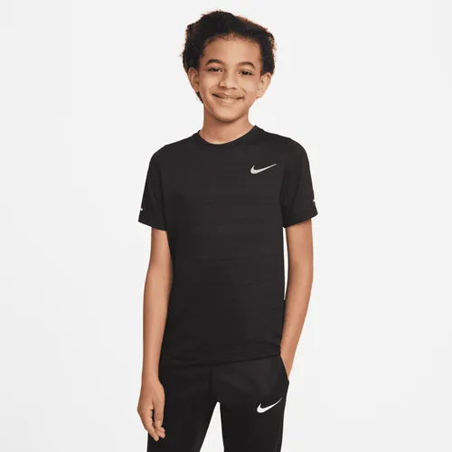 Nike Dri-FIT Miler Older Kids' (Boys') Training Top - Black