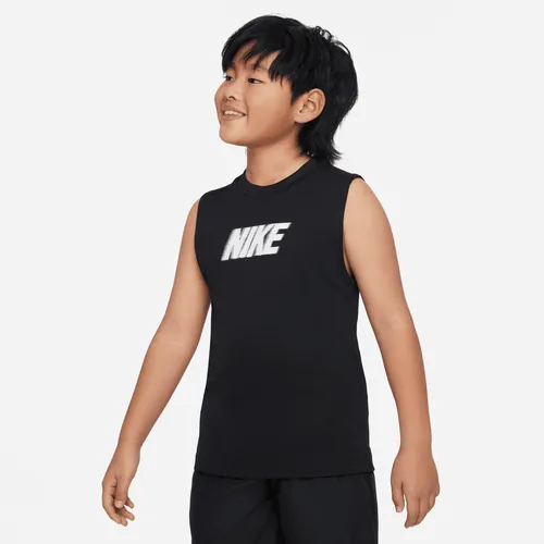 Nike Dri-FIT Multi+ Older Kids' (Boys') Sleeveless Training Top - Black - Polyester