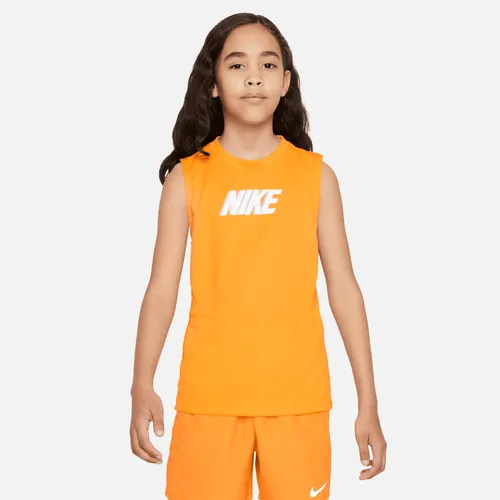 Nike Dri-FIT Multi+ Older Kids' (Boys') Sleeveless Training Top - Orange - Polyester