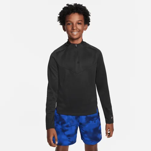 Nike Dri-FIT Multi Tech Older Kids' (Boys) 1/2-Zip Training Top - Black - Polyester