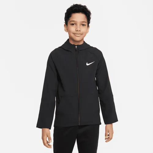 Nike Dri-FIT Older Kids' (Boys') Woven Training Jacket - Black - Polyester