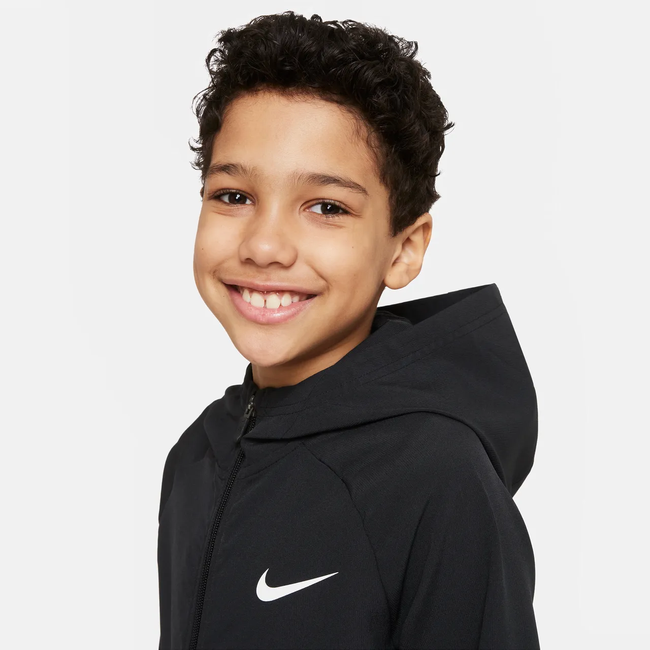 Nike Dri-FIT Older Kids' (Boys') Woven Training Jacket - Black - Polyester