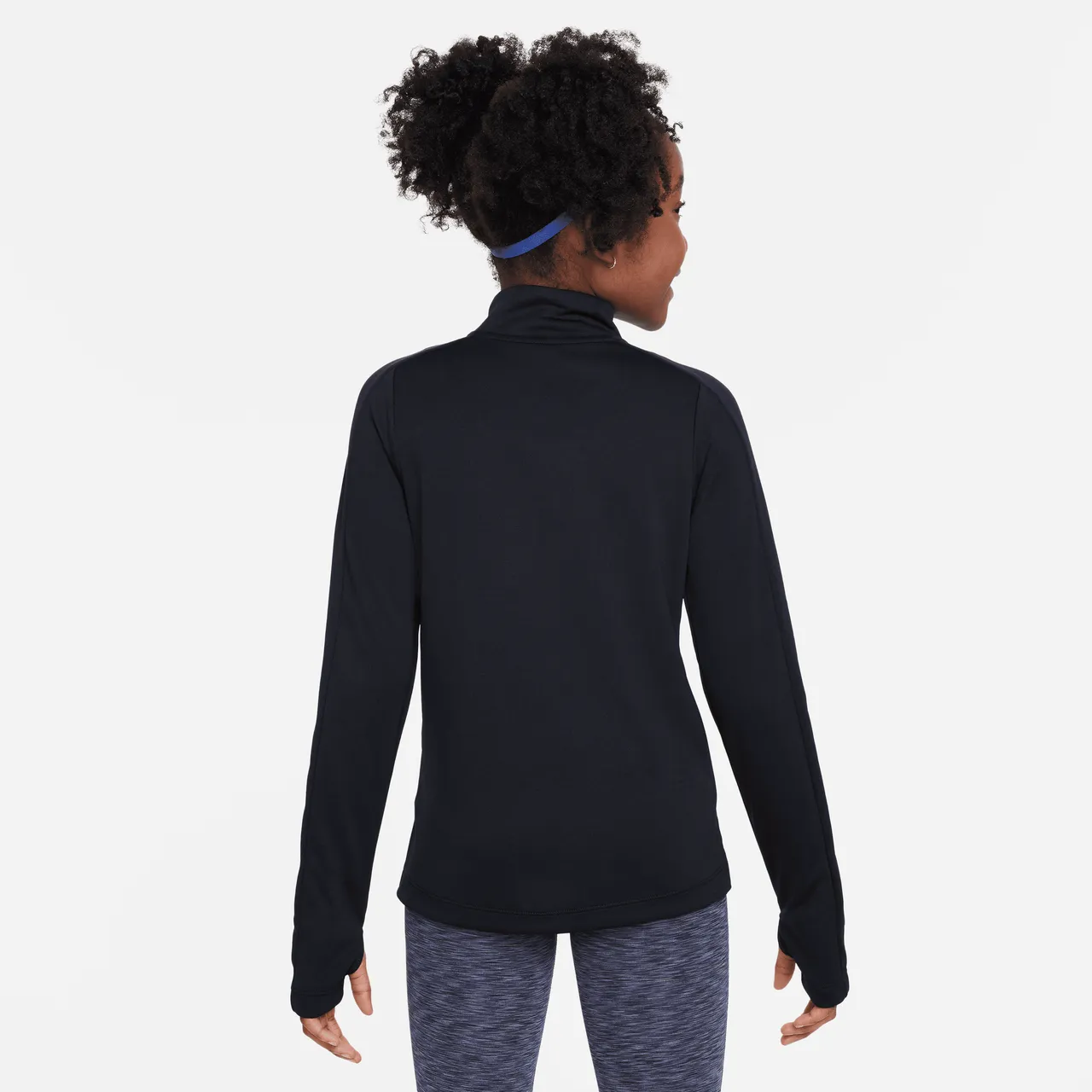 Nike Dri-FIT Older Kids' (Girls') Long-Sleeve 1/2-Zip Top - Black - Polyester