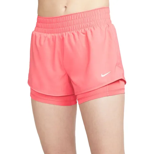 Nike Dri-FIT One Mid-Rise 3 Inch 2-in-1 Women's Shorts - SU23