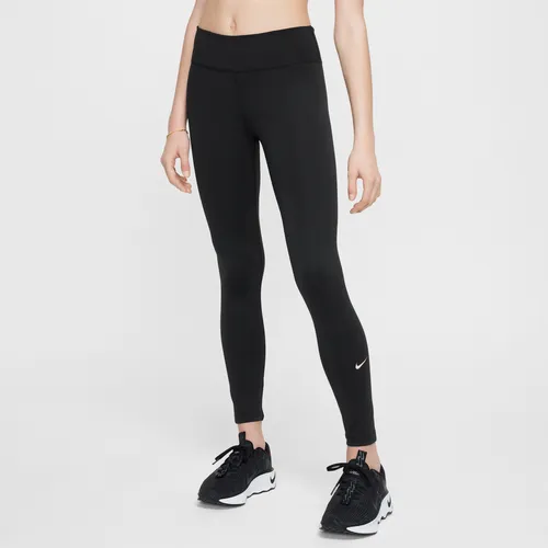 Nike Dri-FIT One Older Kids' (Girls') Leggings - Black - Polyester