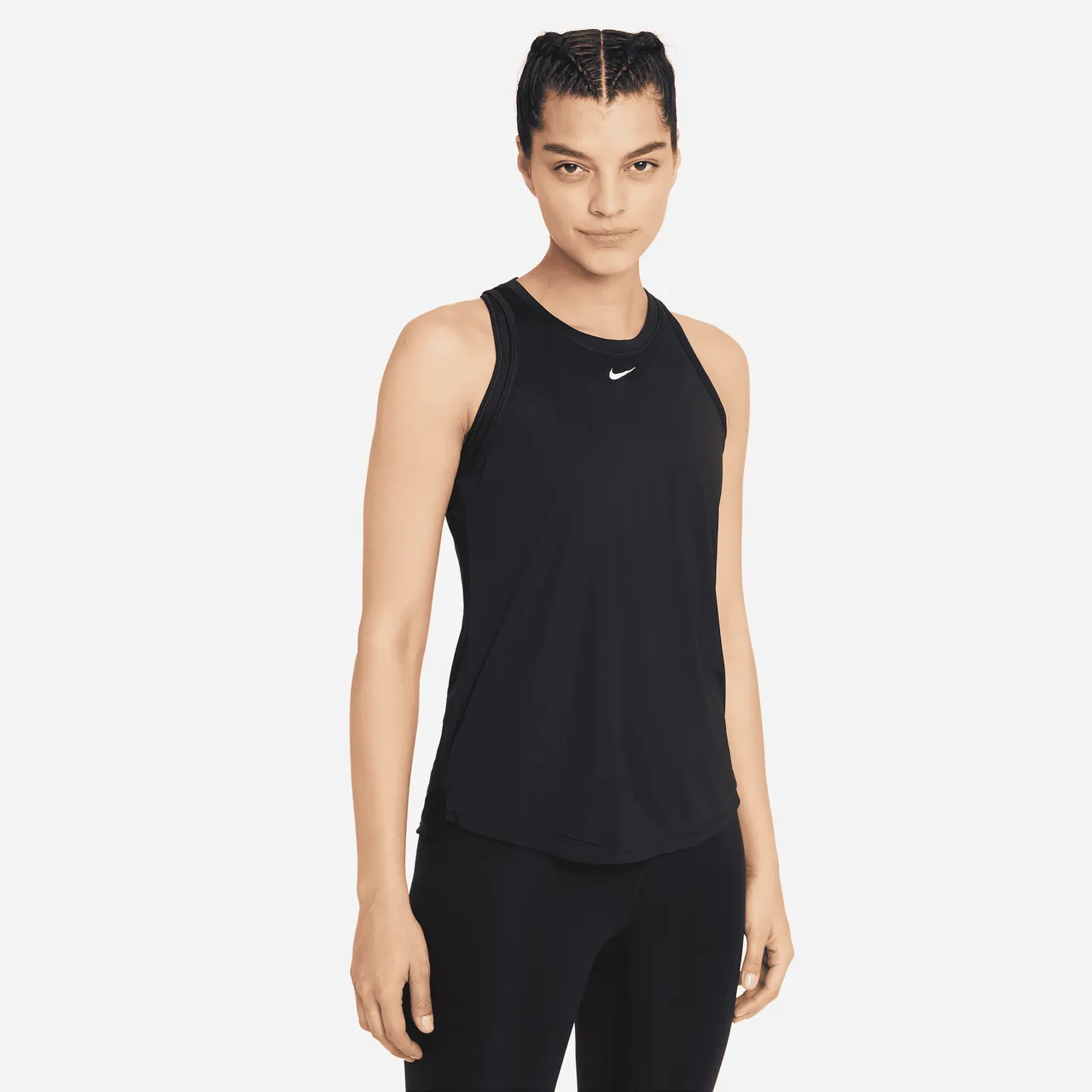 Nike Dri-FIT One Women's Standard Fit Tank - Black - Polyester