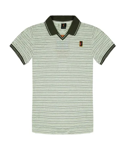 Nike Dri-Fit Striped Polo Shirt Short Sleeve Womens Tennis Sport Top 240723 100 - Multicolour Cotton