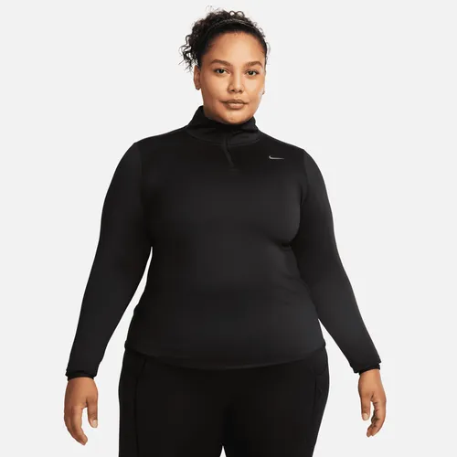 Nike Dri-FIT Swift UV Women's 1/4-Zip Running Top - Black - Polyester