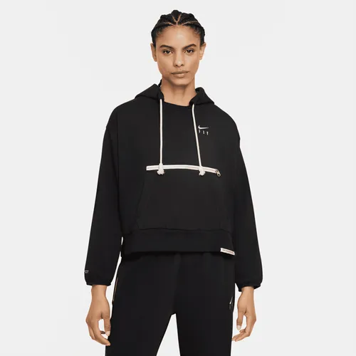 Nike Dri-FIT Swoosh Fly Standard Issue Women's Pullover Basketball Hoodie - Black - Cotton