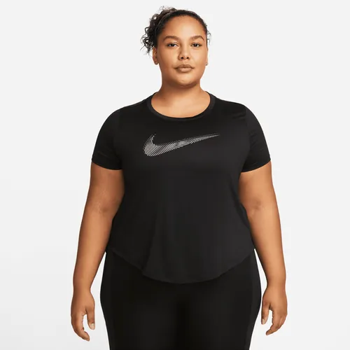 Nike Dri-FIT Swoosh Women's Short-Sleeve Running Top - Black - Polyester