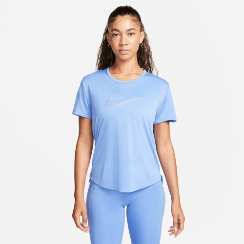 Nike Dri-FIT Swoosh Women's Short-Sleeve Running Top - Blue - Polyester