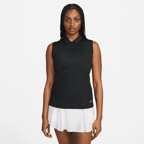 Nike Dri-FIT Victory Women's Sleeveless Golf Polo - Black - Polyester