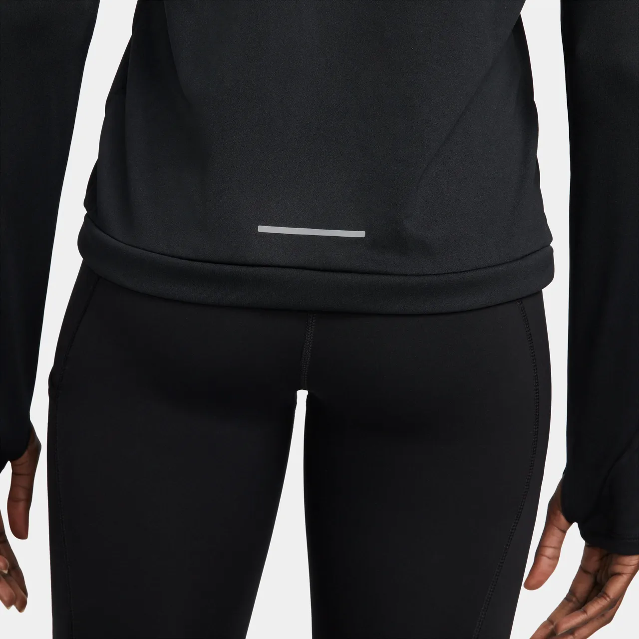 Nike Dri-FIT Women's Crew-Neck Running Top - Black - Polyester