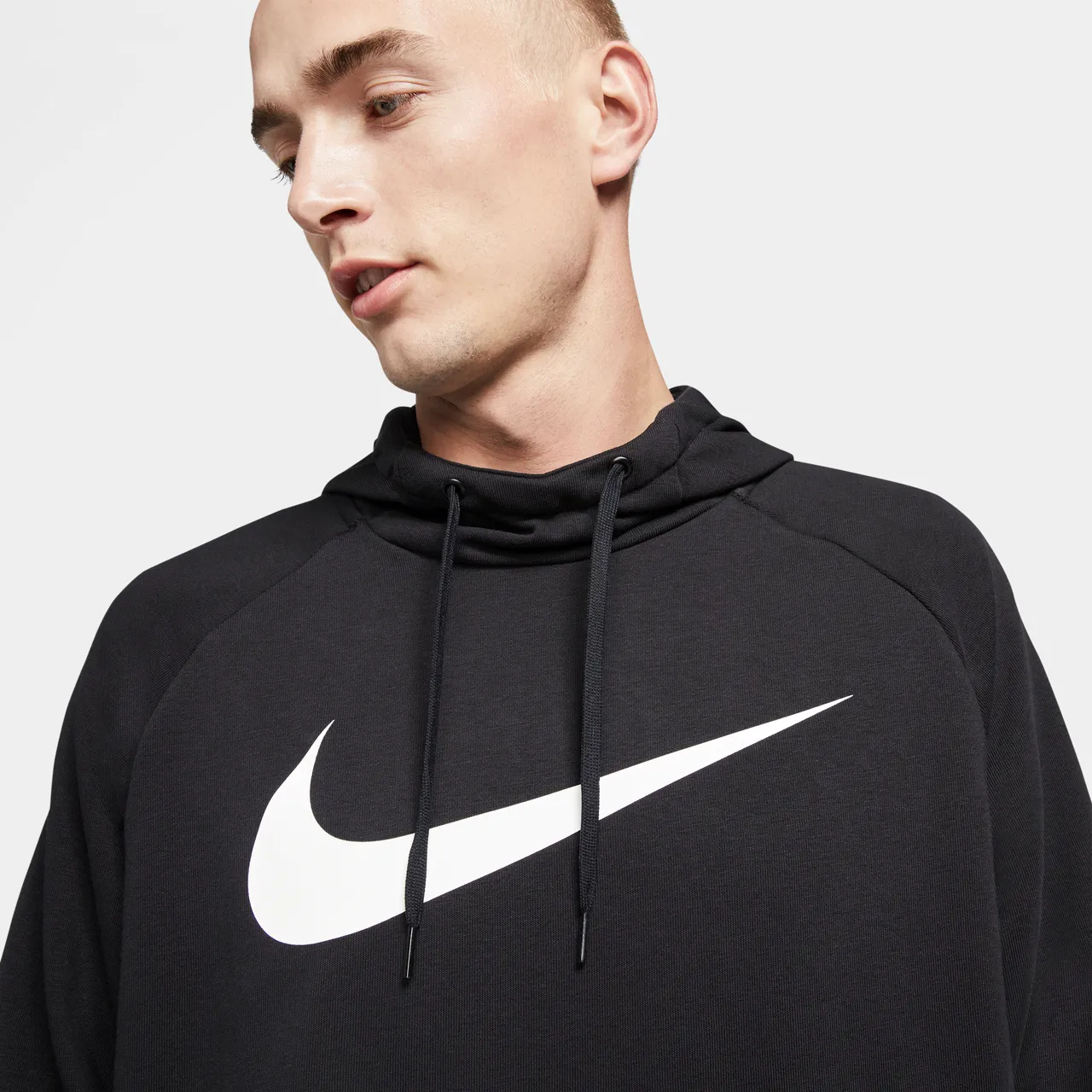 Nike Dry Graphic Men's Dri-FIT Hooded Fitness Pullover Hoodie - Black - Polyester