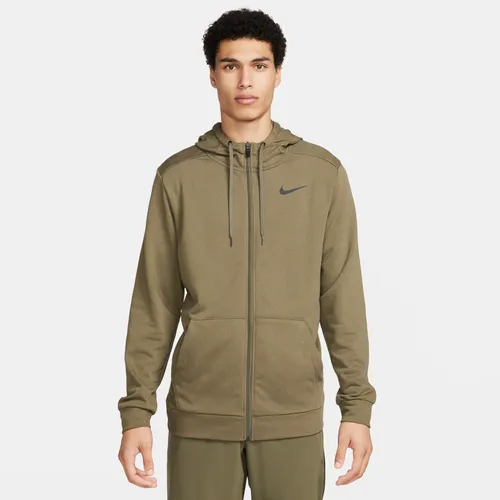 Nike Dry Men's Dri-FIT Hooded Fitness Full-Zip Hoodie - Green - Polyester