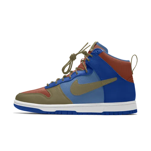 Nike Dunk High By You Custom Men's Shoes - Blue - Leather