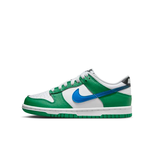 Nike Dunk Low Older Kids' Shoes - Green - Leather